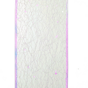 Roll of white mesh ribbon, 10cm wide and 10m long, ideal for crafts and decorating – thumbnail