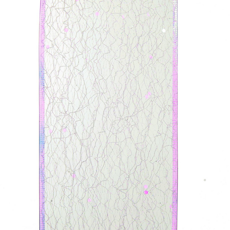 Roll of white mesh ribbon, 10cm wide and 10m long, ideal for crafts and decorating