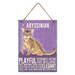 Ronis Metal Abyssinian Cat Wall Hanging 20x27cm