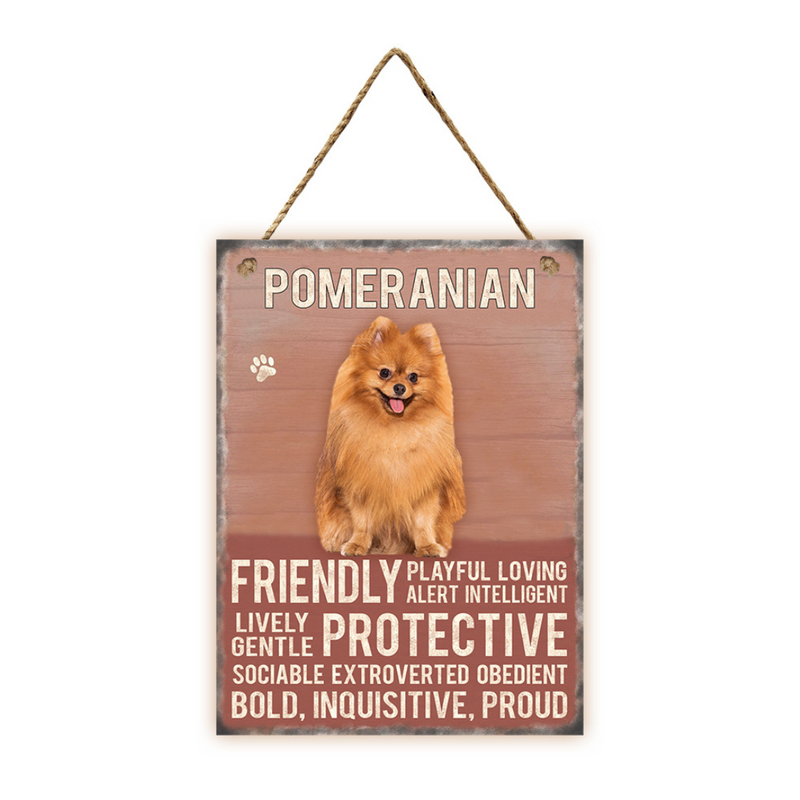 Ronis Metal Pomeranian Wall Hanging 20x27cm