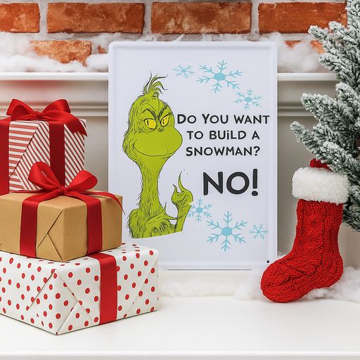 Metal Build Snowman decoration with top hat and scarf, 35x24cm festive Christmas figure.