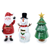 Metal Character Mailbox 35cm Assorted Christmas Decoration