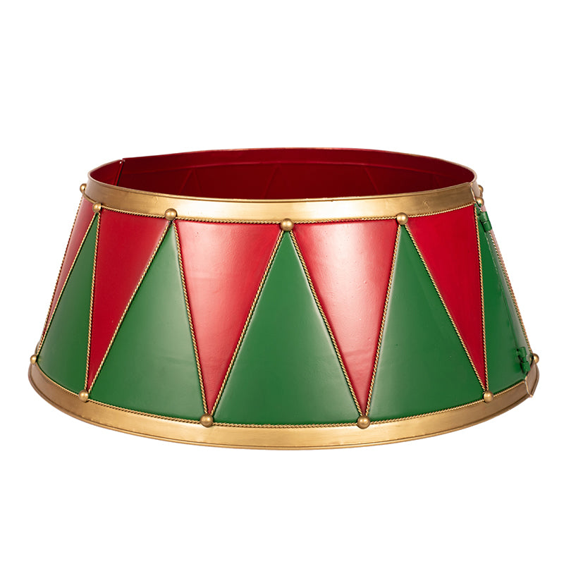 Metal Christmas Drum Tree Collar KD 69x27cm Holiday Decoration