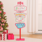 Metal Christmas Sign 42.5x16.5x107cm with festive lettering for holiday décor
