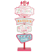 Metal Christmas Sign 42.5x16.5x107cm with festive lettering for holiday décor