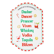 Metal Drinks Christmas Sign – Festive vintage-style metal wall décor with holiday drink theme