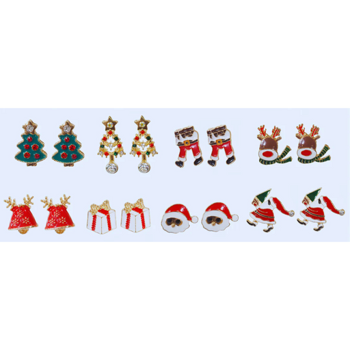 Ronis Metal Stud Earrings 4pk Assorted