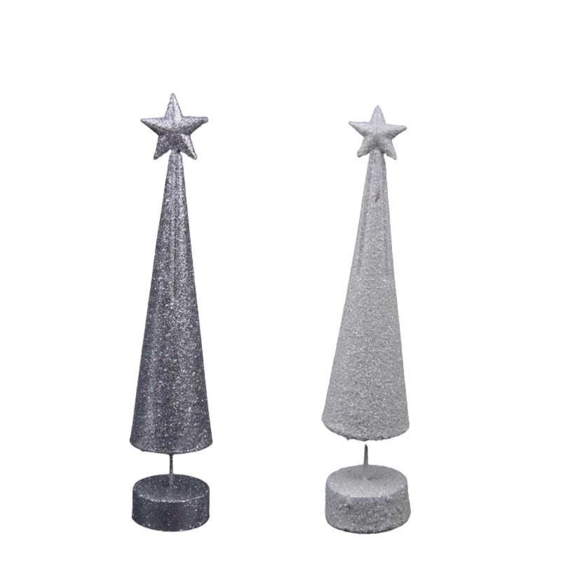 Metal Tree Silver/White in PDQ 5x26.5cm Assorted