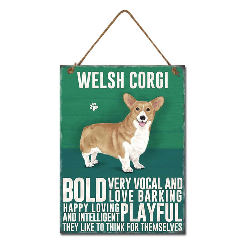 Ronis Metal Welsh Corgi Wall Hanging 20x27cm