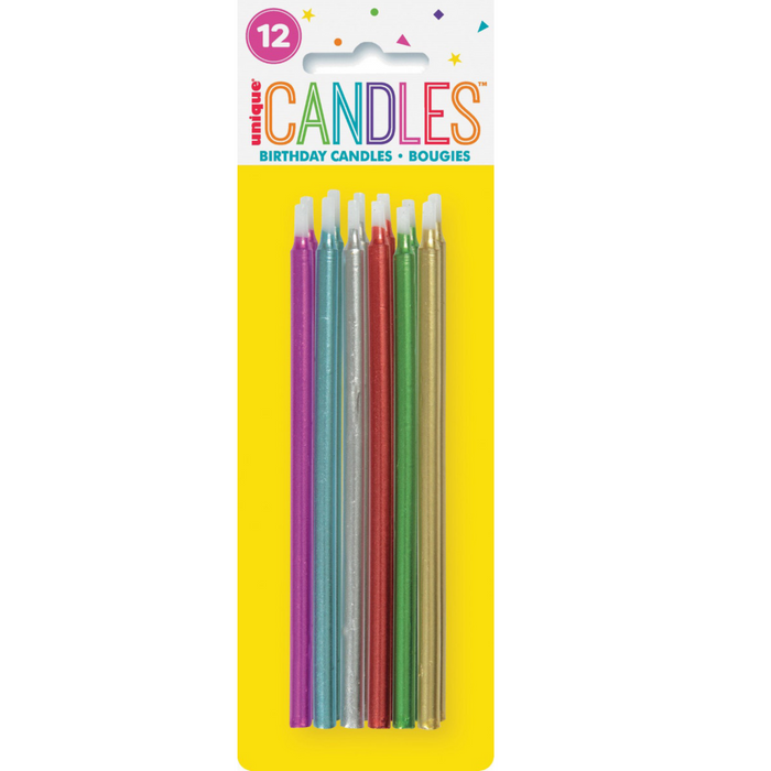 Ronis Metallic Candles 12.7cm 12pk
