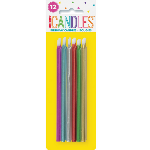 Ronis Metallic Candles 12.7cm 12pk