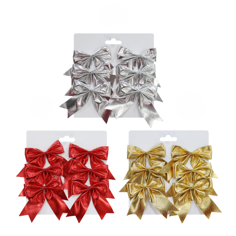 Metallic Mini Bow 6pk