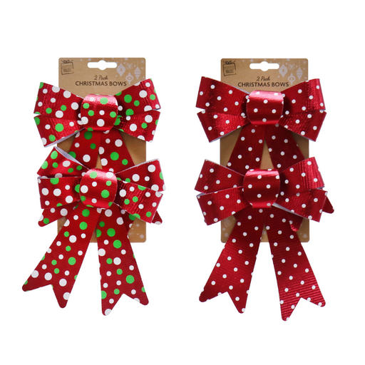 Ronis Metallic Bow Spots 2pk Assorted