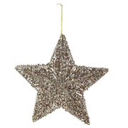 Ronis Metallic Glitter Hanging Star 30cm Assorted