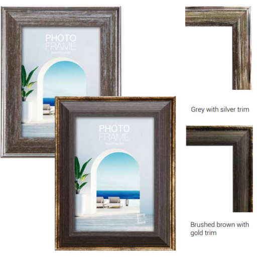 Ronis Metallic Trim Grey and Brushed Brown Mix 13x18cm Assorted