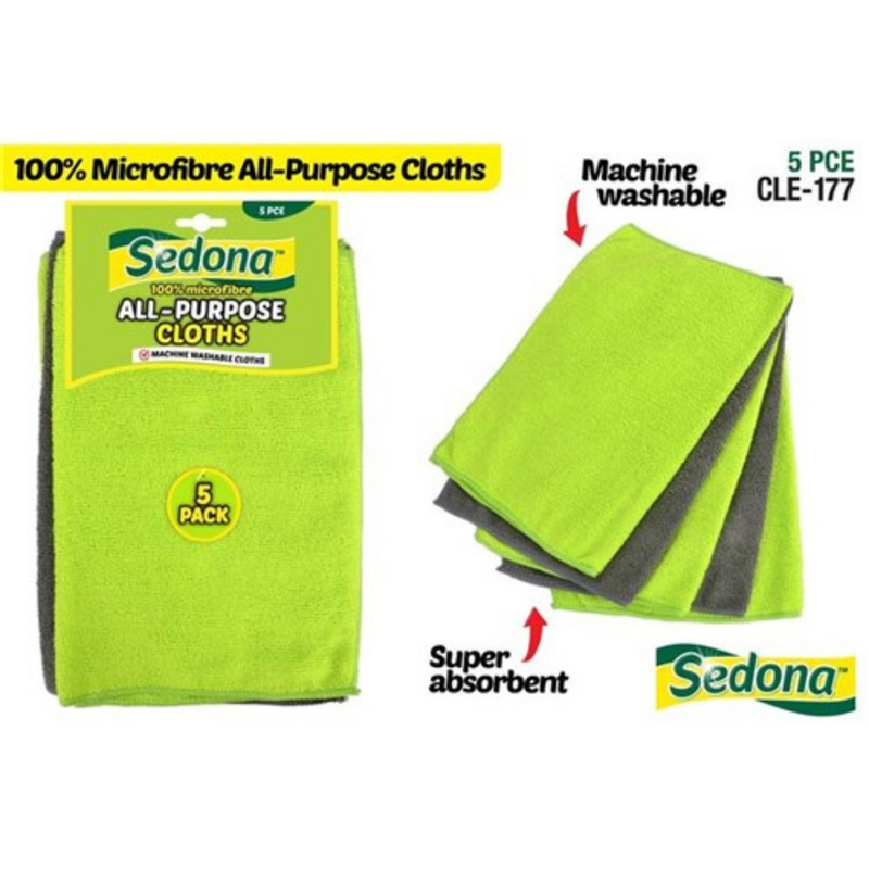 Ronis MicroFibre Cleaning Cloths 5pce 30x40cm Sedona