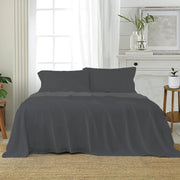 QB Microfibre Sheet Set Charcoal