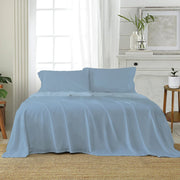 QB Microfibre Sheet Set Pale Blue