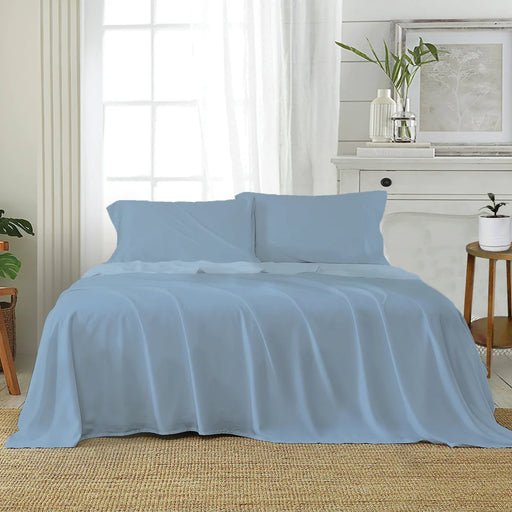 KB Microfibre Sheet Set Pale Blue