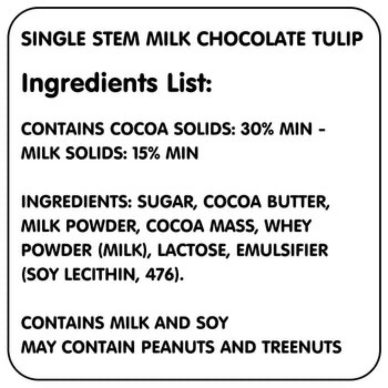 Ronis Milk Chocolate Tulip Cylinder 15g