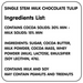 Ronis Milk Chocolate Tulip Cylinder 15g