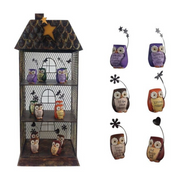Ronis Mini Owls With Wordings and Display 9cm Assorted – thumbnail