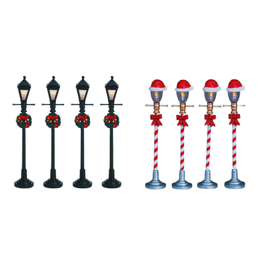 Ronis Mini Street Lamp 10cm 4pk Assorted