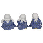 Ronis Miniature Buddha Blue/White 16cm Assorted