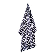 Towel with a geometric pattern on a white background