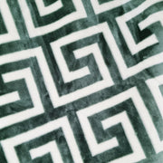 QB Mink Blanket Greek Key Design Green 4.2kg 220X240cm – thumbnail