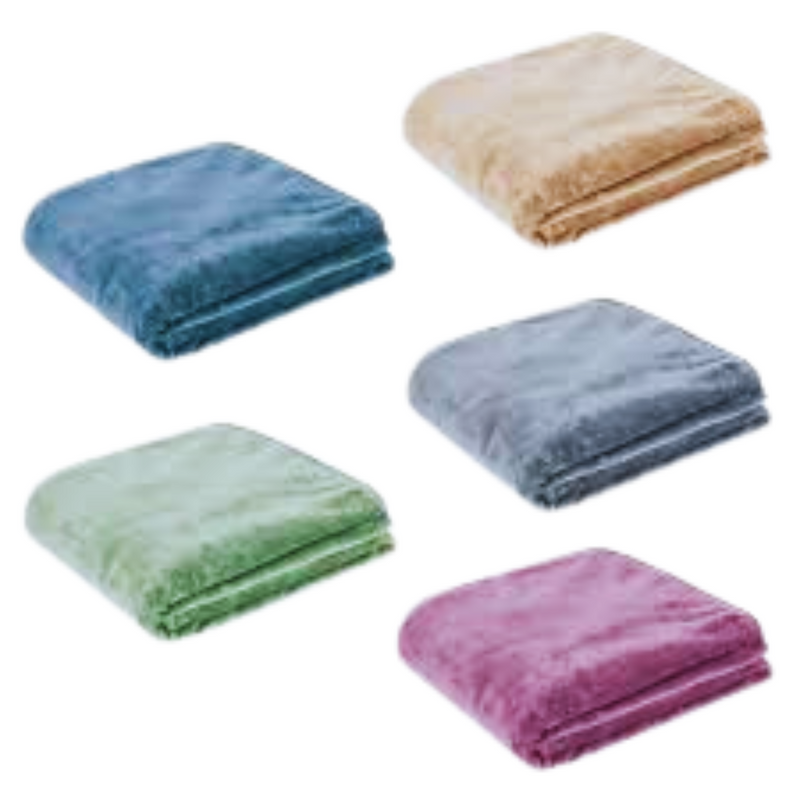 Mink Blanket QB Blue Pen 200x240cm 4.2Kg 800GSM
