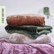 Mink Blanket DB Blue Pen 200x220cm 3.7Kg 800GSM – thumbnail