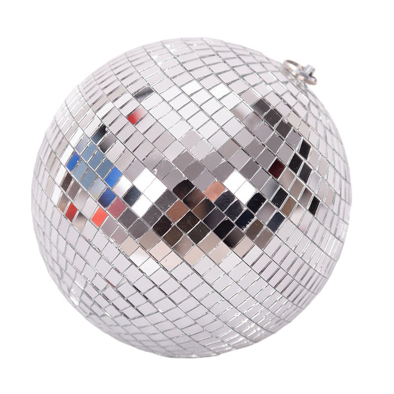 20cm silver mirror bauble for Christmas tree or event decoration