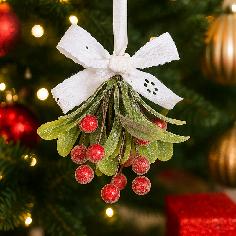 Mistletoe Ball 8cm Christmas Decoration