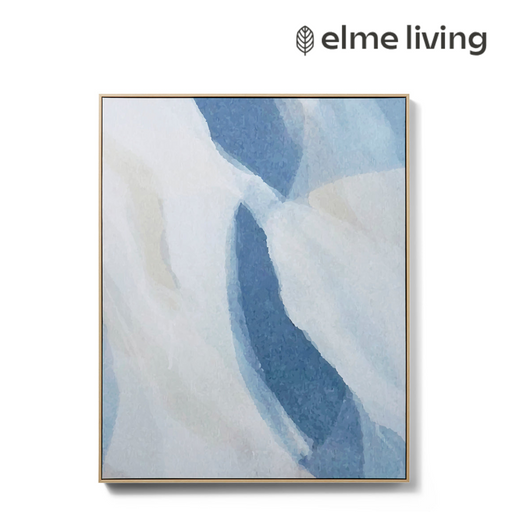 Ronis Misty Canvas Wall Art 80x4.5x100cm Blue/Natural