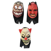 Ronis Monster Vinyl Hooded Mask 3 Asstd