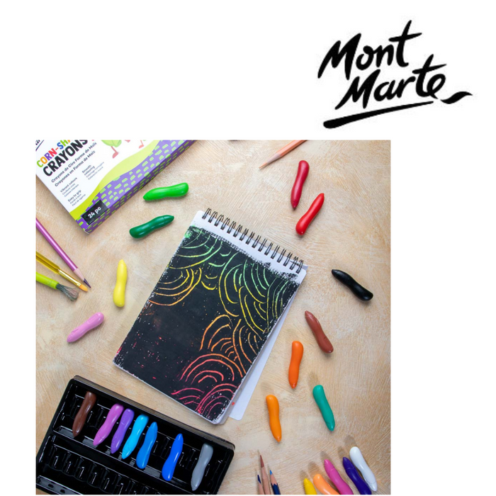 Ronis Mont Marte Corn-Shape Crayons 24pc
