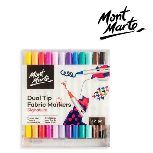 Ronis Mont Marte Dual Tip Fabric Markers 12pc