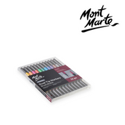 Ronis Mont Marte Dual Tip Markers Brush Bullet 12pc