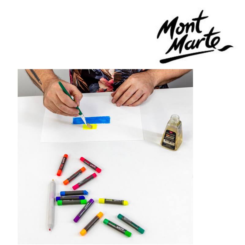 Ronis Mont Marte Fluoro Oil Pastels 12pc