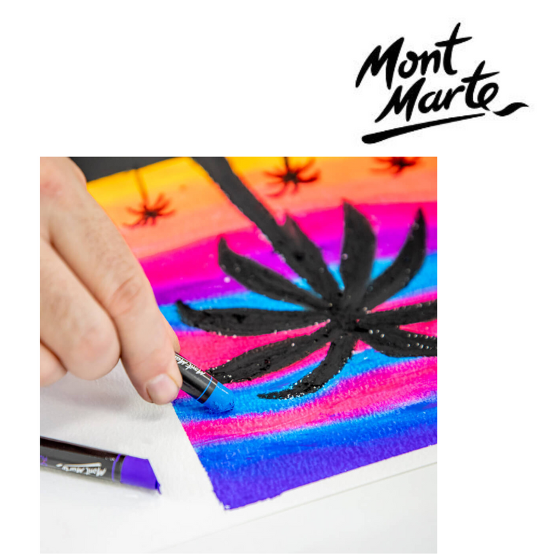 Ronis Mont Marte Fluoro Oil Pastels 12pc