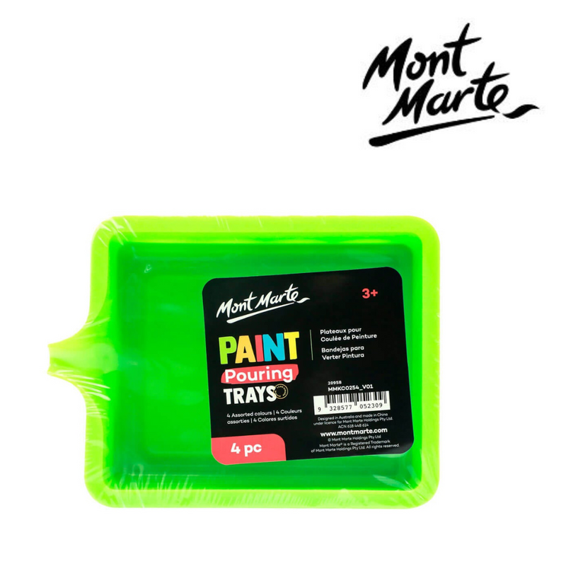 Ronis Mont Marte Paint Pouring Trays 4pc