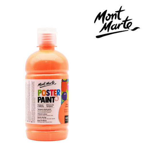 Ronis Mont Marte Poster Paint 500ml - Fluoro Orange