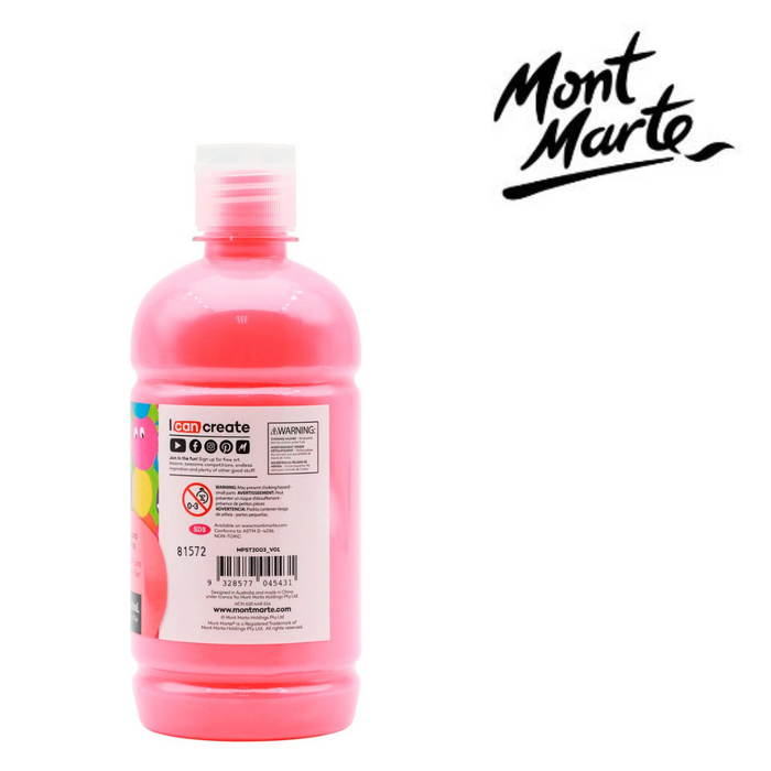Ronis Mont Marte Poster Paint 500ml - Fluoro Pink