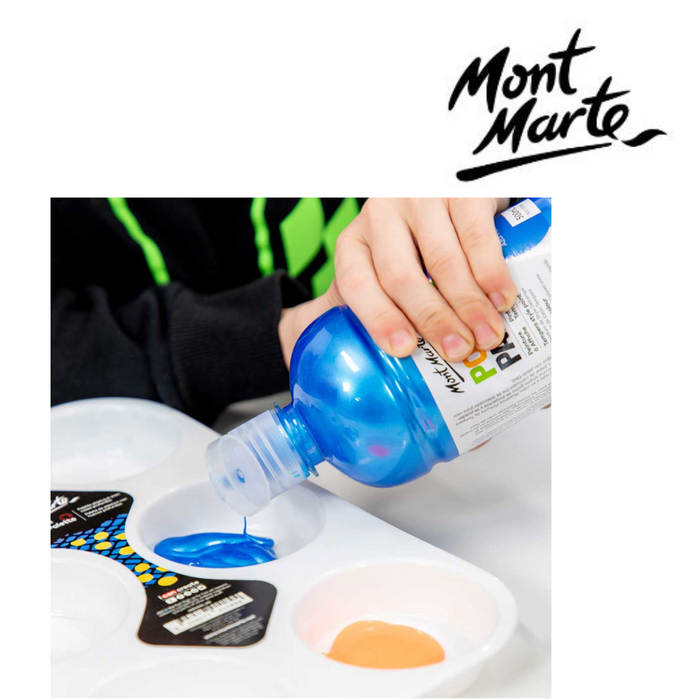 Ronis Mont Marte Poster Paint 500ml - Metallic Bright Blue