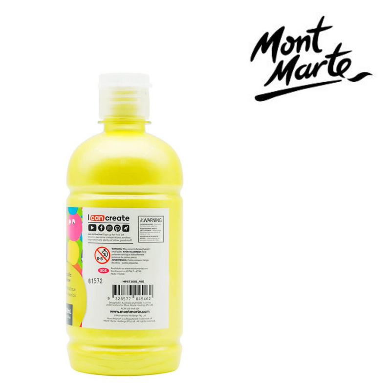 Ronis Mont Marte Poster Paint 500ml - Metallic Yellow
