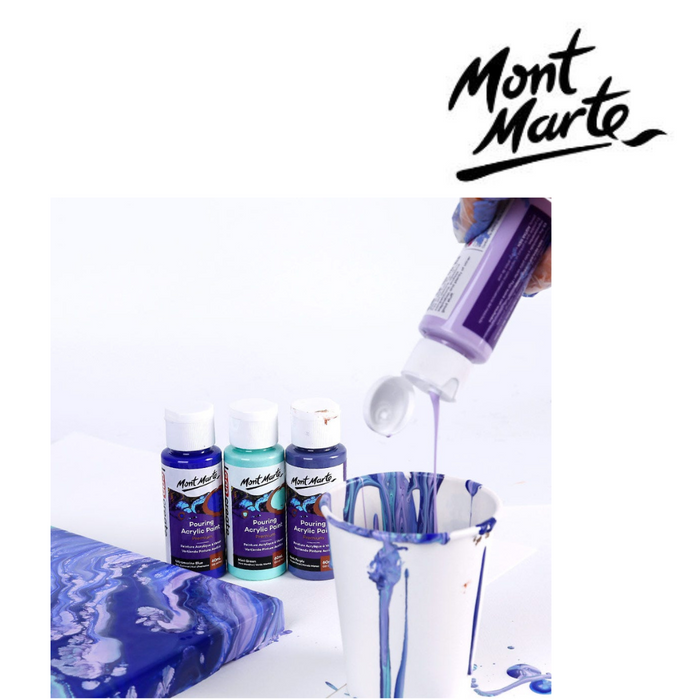 Ronis Mont Marte Pouring Acrylic 4pc x 60ml - Ethereal