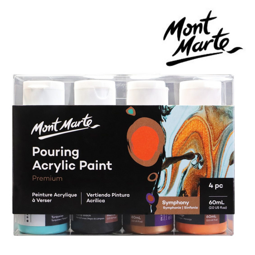 Ronis Mont Marte Pouring Acrylic 4pc x 60ml - Symphony