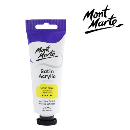 Ronis Mont Marte Satin Acrylic 75ml - Lemon Yellow