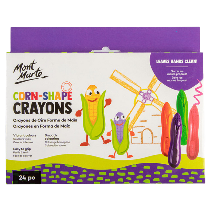 Mont Marte Corn-Shape Crayons 24pc